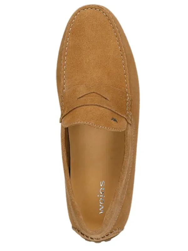 Wojas Leder-Mokassins in Hellbraun>Herren Halbschuhe