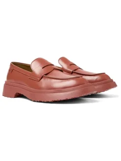 Camper Leder-Mokassins in Rot Discount
