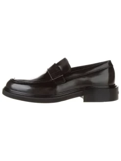 Calvin Klein Leder-Mokassins in Schwarz Outlet