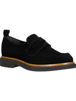 Wojas Leder-Mokassins in Schwarz>Damen Halbschuhe