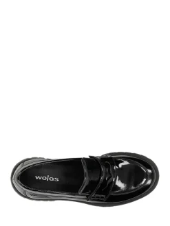 Wojas Leder-Mokassins in Schwarz New