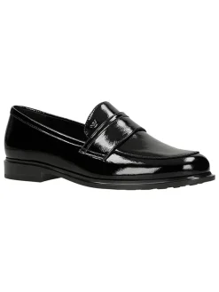 Wojas Leder-Mokassins in Schwarz>Damen Halbschuhe