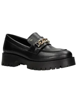 Wojas Leder-Mokassins in Schwarz>Damen Halbschuhe
