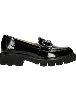 Wojas Leder-Mokassins in Schwarz>Damen Halbschuhe
