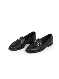 Anna Morellini Leder-Mokassins "Jolessa" in Schwarz>Damen Halbschuhe