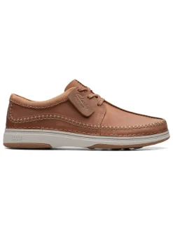 Clarks Leder-Mokassins "Nature 5" in Hellbraun Sale