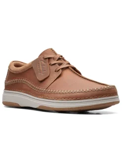 Clarks Leder-Mokassins "Nature 5" in Hellbraun Sale