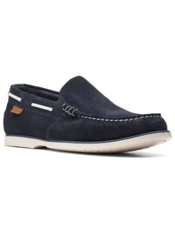 Clarks Leder-Mokassins "Noonan" in Dunkelblau Hot