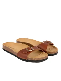 BABUNKERS Family Leder-Pantoletten in Braun>Herren Hausschuhe|Sandalen & Pantoletten