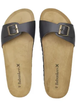 BABUNKERS Family Leder-Pantoletten in Braun Discount