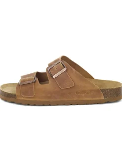 BABUNKERS Family Leder-Pantoletten in Braun>Herren Hausschuhe|Sandalen & Pantoletten