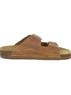 BABUNKERS Family Leder-Pantoletten in Braun>Herren Hausschuhe|Sandalen & Pantoletten