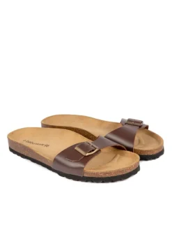 BABUNKERS Family Leder-Pantoletten in Braun>Herren Hausschuhe|Sandalen & Pantoletten