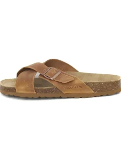 BABUNKERS Family Leder-Pantoletten in Braun Hot