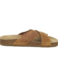 BABUNKERS Family Leder-Pantoletten in Braun Hot