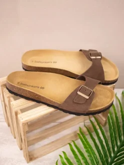 BABUNKERS Family Leder-Pantoletten in Braun><noscript><img width=
