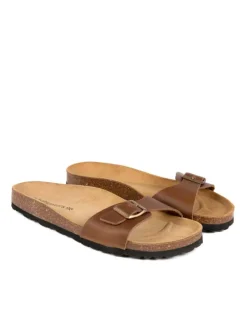 BABUNKERS Family Leder-Pantoletten in Braun>Herren Hausschuhe|Sandalen & Pantoletten