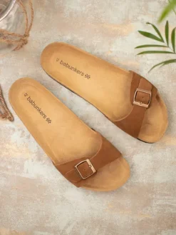 BABUNKERS Family Leder-Pantoletten in Cognac><noscript><img width=
