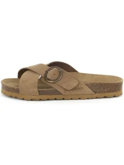 BABUNKERS Family Leder-Pantoletten in Hellbraun>Damen Clogs & Pantoletten