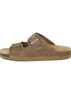 BABUNKERS Family Leder-Pantoletten in Hellbraun>Herren Hausschuhe|Sandalen & Pantoletten