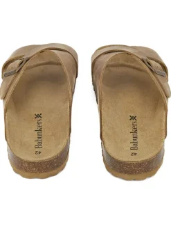 BABUNKERS Family Leder-Pantoletten in Hellbraun Clearance