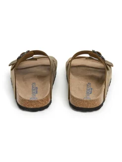 SABOKETS Leder-Pantoletten in Khaki><noscript><img width=