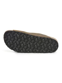 SABOKETS Leder-Pantoletten in Khaki><noscript><img width=