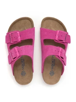 SABOKETS Leder-Pantoletten in Pink><noscript><img width=