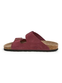 SABOKETS Leder-Pantoletten in Rot Clearance