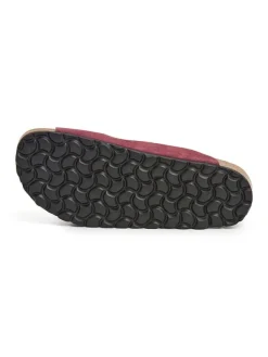SABOKETS Leder-Pantoletten in Rot Clearance