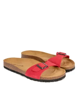 BABUNKERS Family Leder-Pantoletten in Rot>Herren Hausschuhe|Sandalen & Pantoletten
