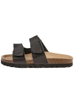 BABUNKERS Family Leder-Pantoletten in Schwarz