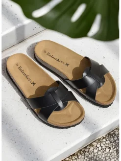 BABUNKERS Family Leder-Pantoletten in Schwarz>Damen Clogs & Pantoletten