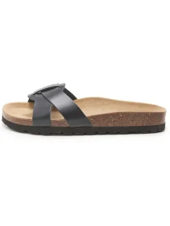 BABUNKERS Family Leder-Pantoletten in Schwarz>Damen Clogs & Pantoletten