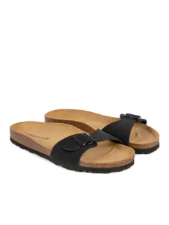 BABUNKERS Family Leder-Pantoletten in Schwarz Hot