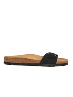 BABUNKERS Family Leder-Pantoletten in Schwarz Hot