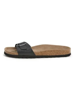 SABOKETS Leder-Pantoletten in Schwarz New