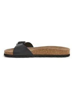 SABOKETS Leder-Pantoletten in Schwarz New