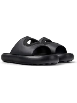 Camper Leder-Pantoletten in Schwarz Hot