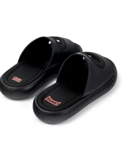 Camper Leder-Pantoletten in Schwarz Hot