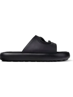 Camper Leder-Pantoletten in Schwarz Hot
