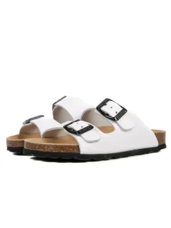 BABUNKERS Family Leder-Pantoletten in Weiß>Kinder Clogs & Pantoletten·Pantoletten