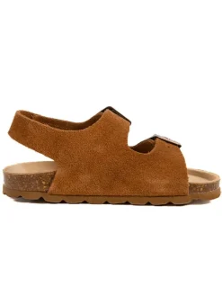 billowy Leder-Sandalen in Hellbraun>Kinder Sandalen·Sandalen