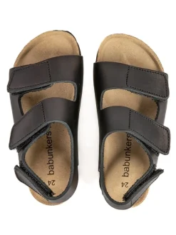 BABUNKERS Family Leder-Sandalen in Schwarz