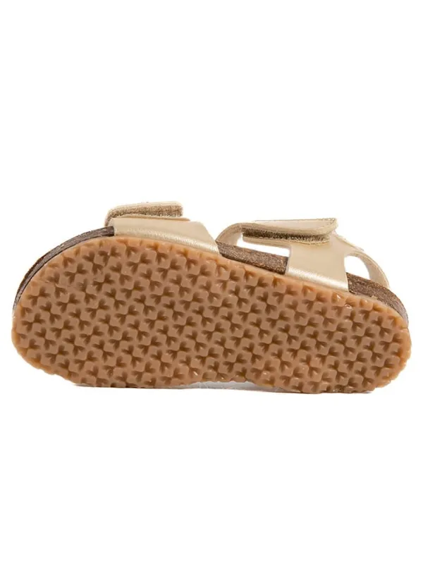 billowy Leder-Sandalen "Rosso" in Gold>Kinder Sandalen·Sandalen