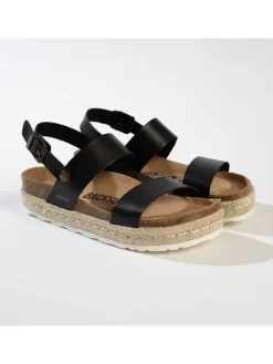 BACKSUN Leder-Sandaletten "Diadema" in Schwarz>Damen Sandalen