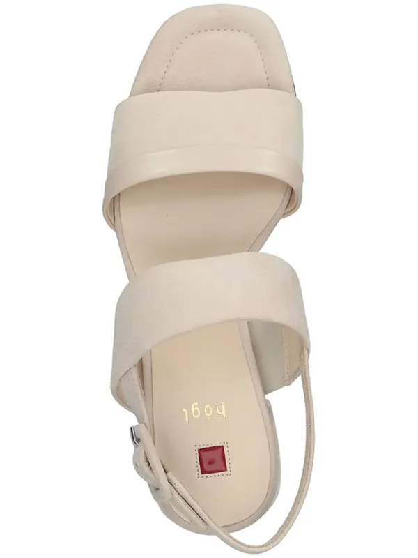 Högl Leder-Sandaletten in Beige>Damen Sandalen