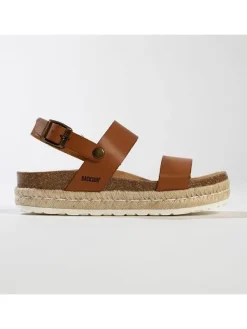 BACKSUN Leder-Sandaletten in Hellbraun>Damen Sandalen