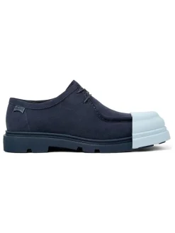 Camper Leder-Schnürschuhe in Blau/ Hellblau Sale