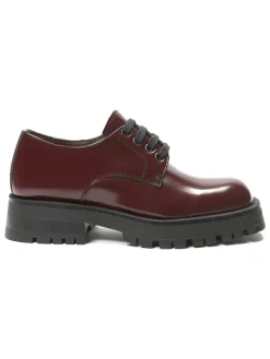 British Passport Leder-Schnürschuhe in Bordeaux>Damen Schnürschuhe